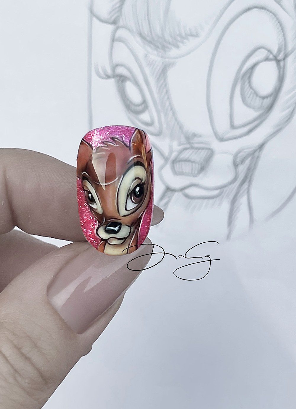Character work, from pencil sketch to nail
