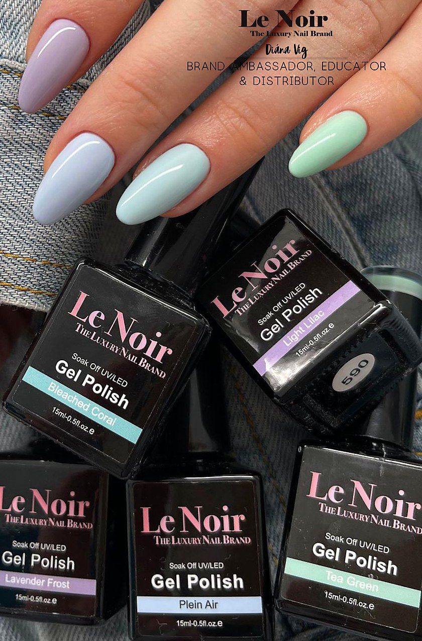 Pastel gel polish, salon-ready finish